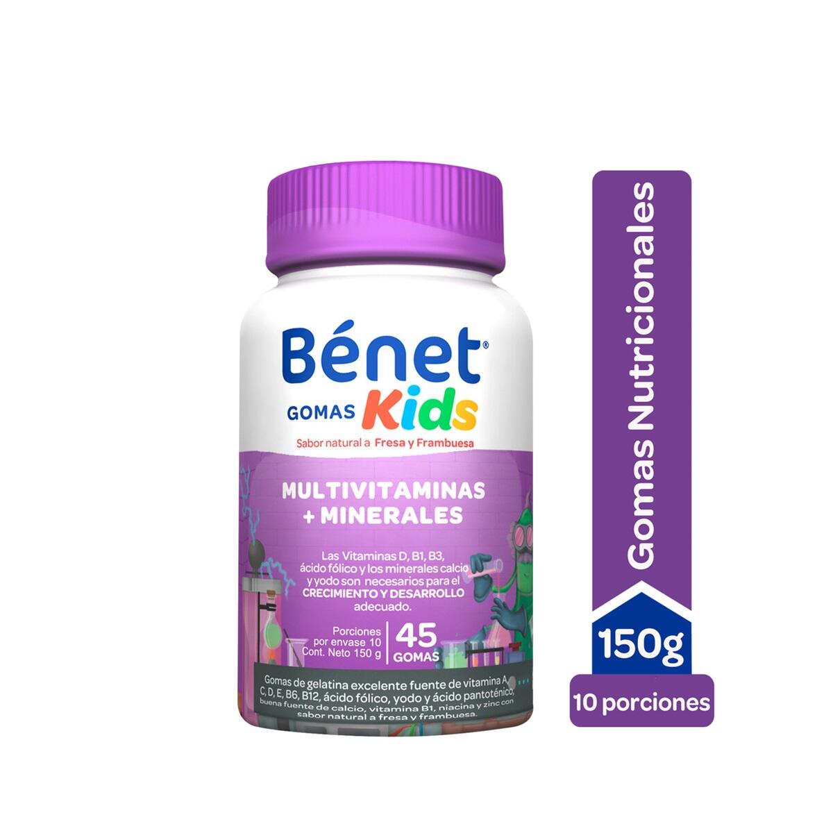 Benet Kids Multivitaminas + Minerales X 45 Gomas
