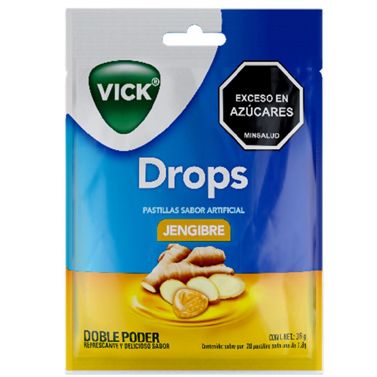 Vick Drops Jengibre Sobre X 20 Pastillas