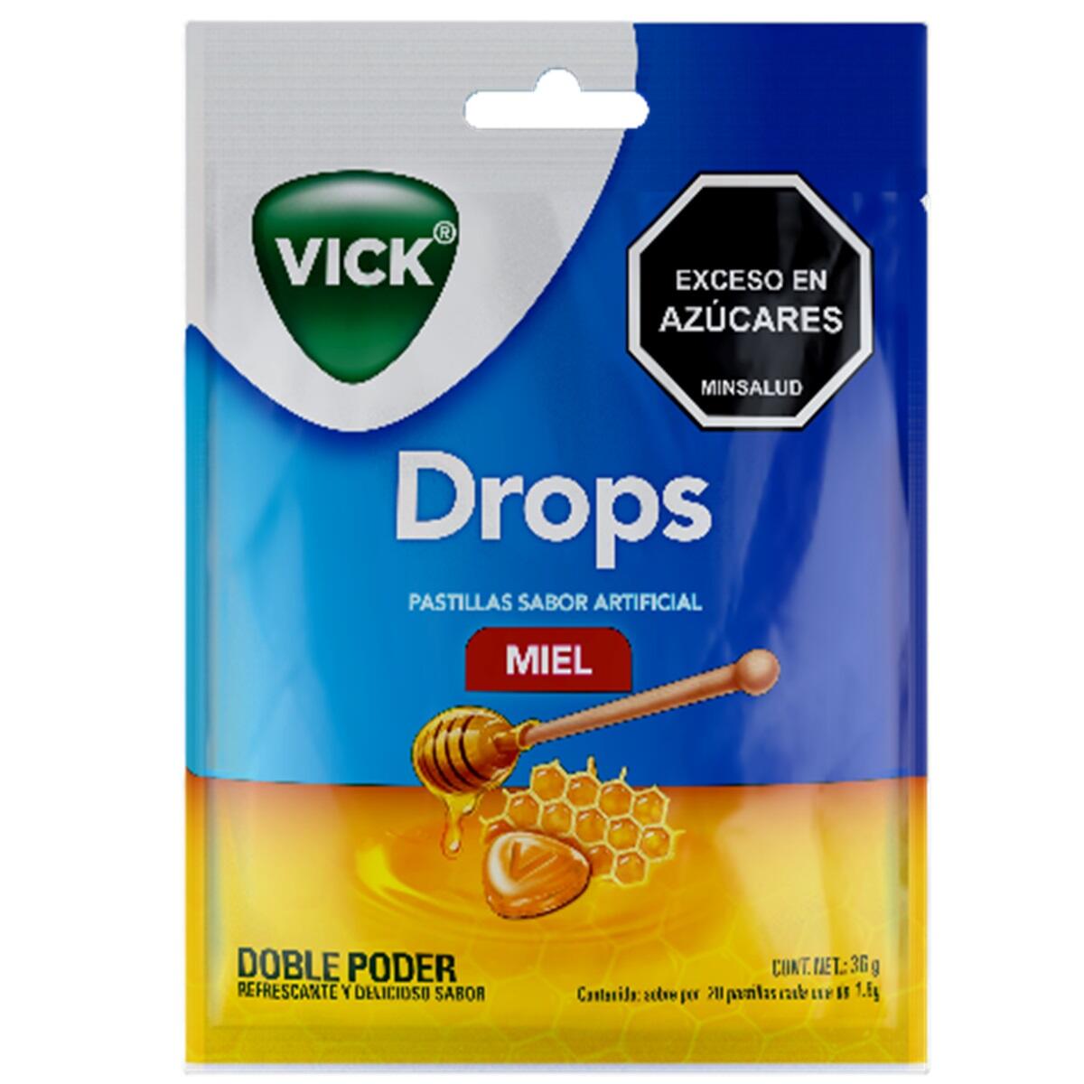 Vick Drops Miel Sobre X 20 Pastillas