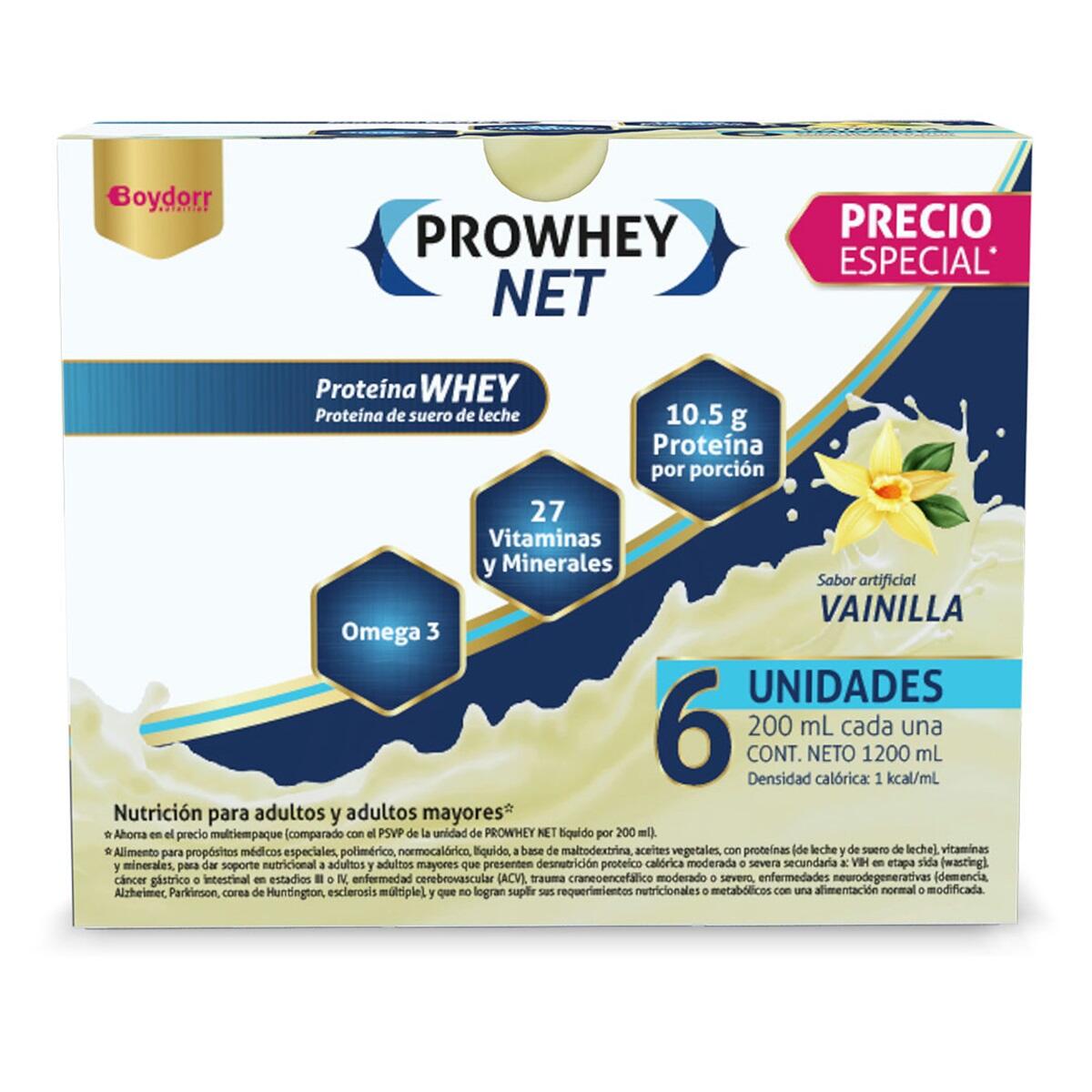 Prowhey Net Vainilla X 200 Ml Pack X 6 Unidades