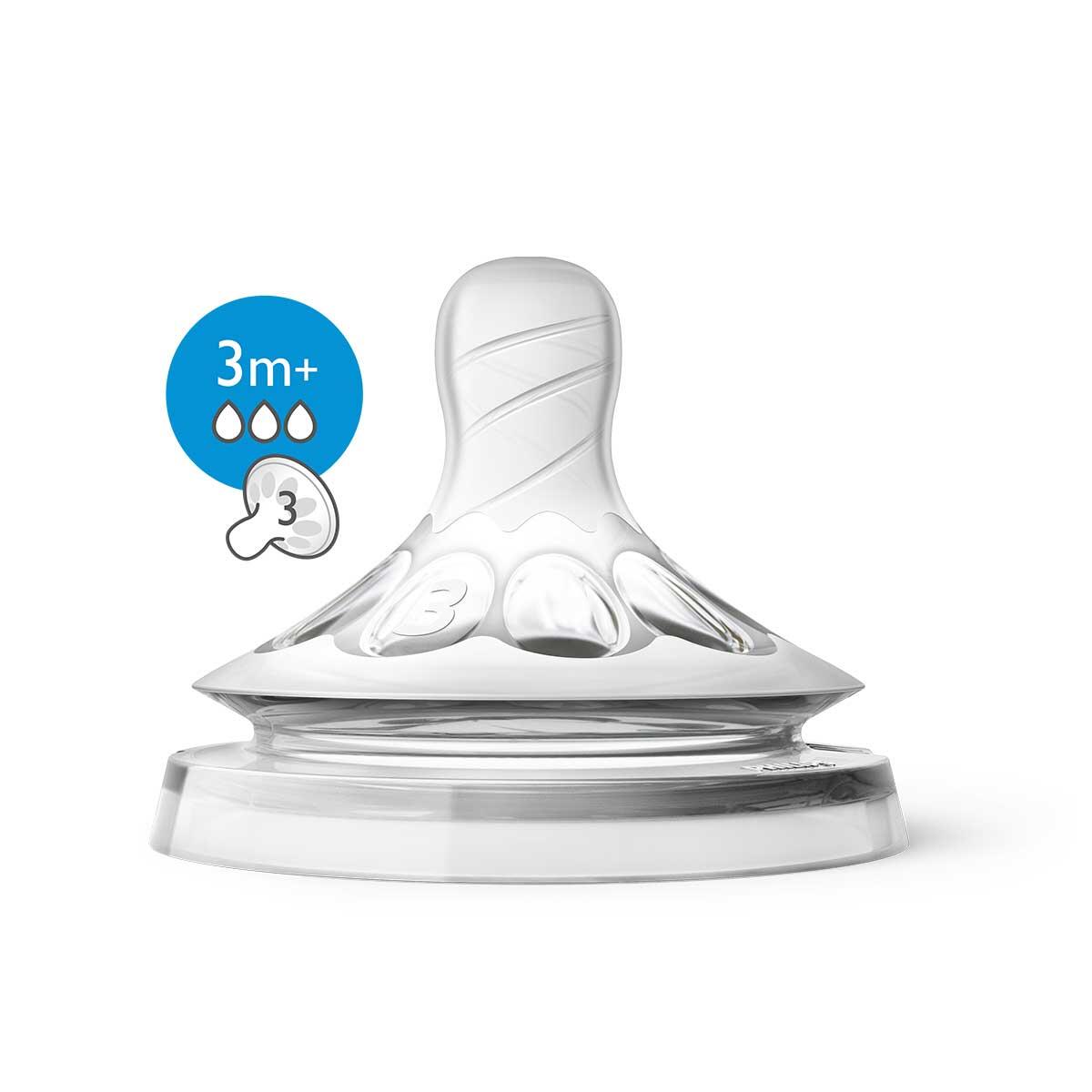 Tetina Avent Natural 2.0 Flujo Medio 3m+ X 2 Und