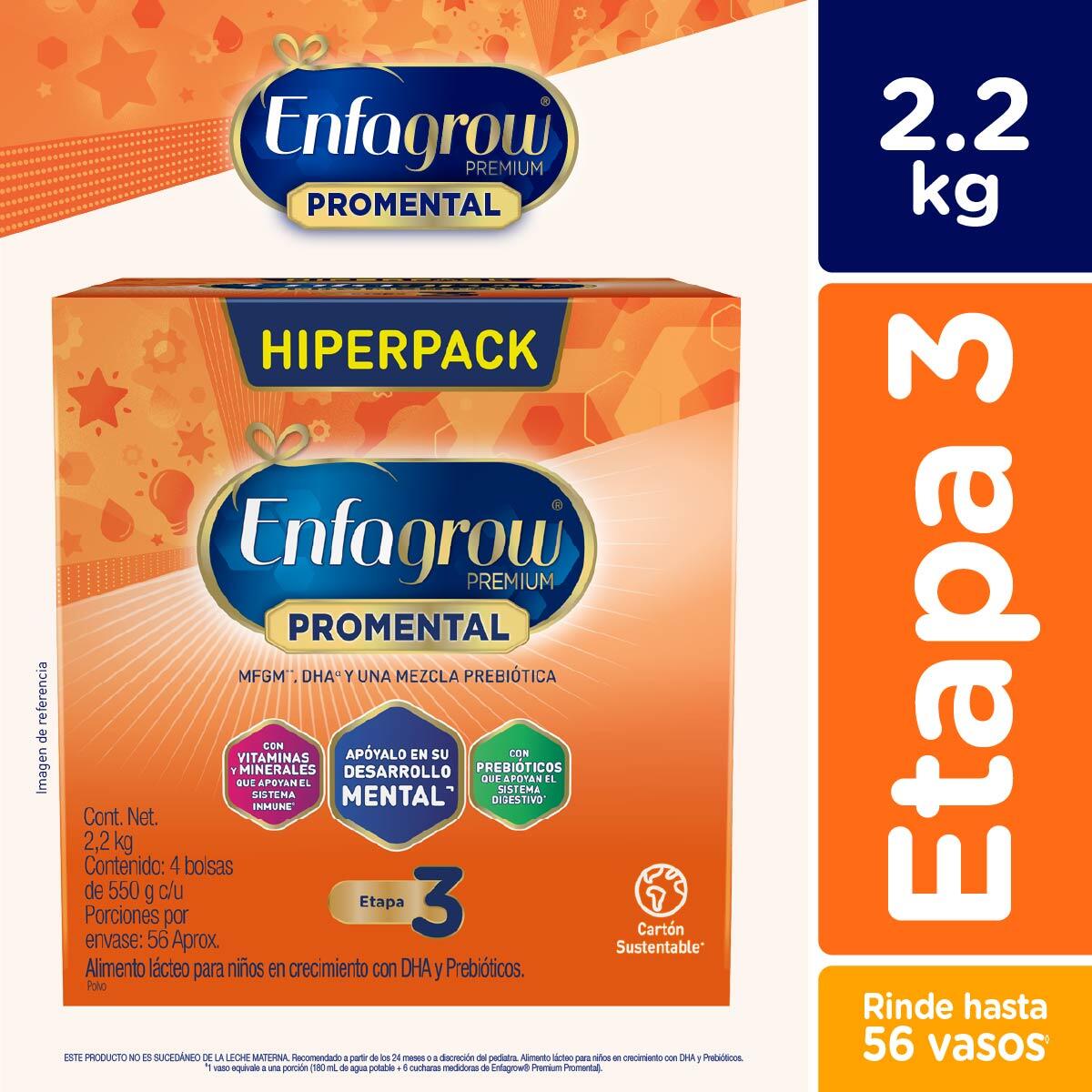 Alimento Lacteo Enfagrow Premium Promental Etapa 3 X 2200 Gr