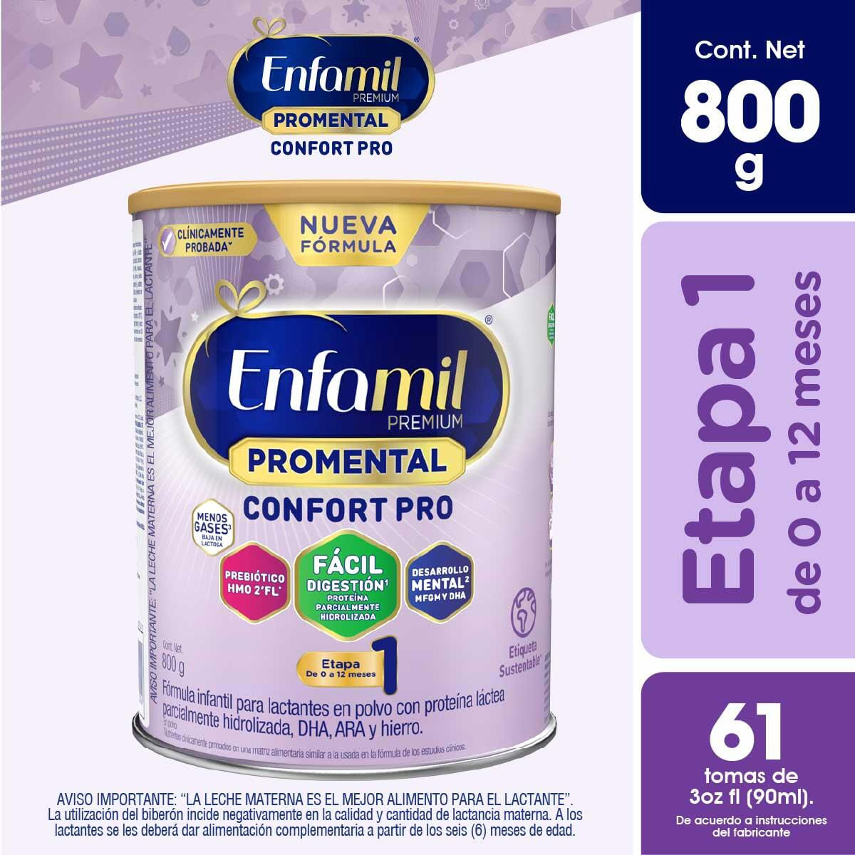 Formula Infantil Enfamil Premium Promental Confort Pro Etapa 1 X 800 Gr
