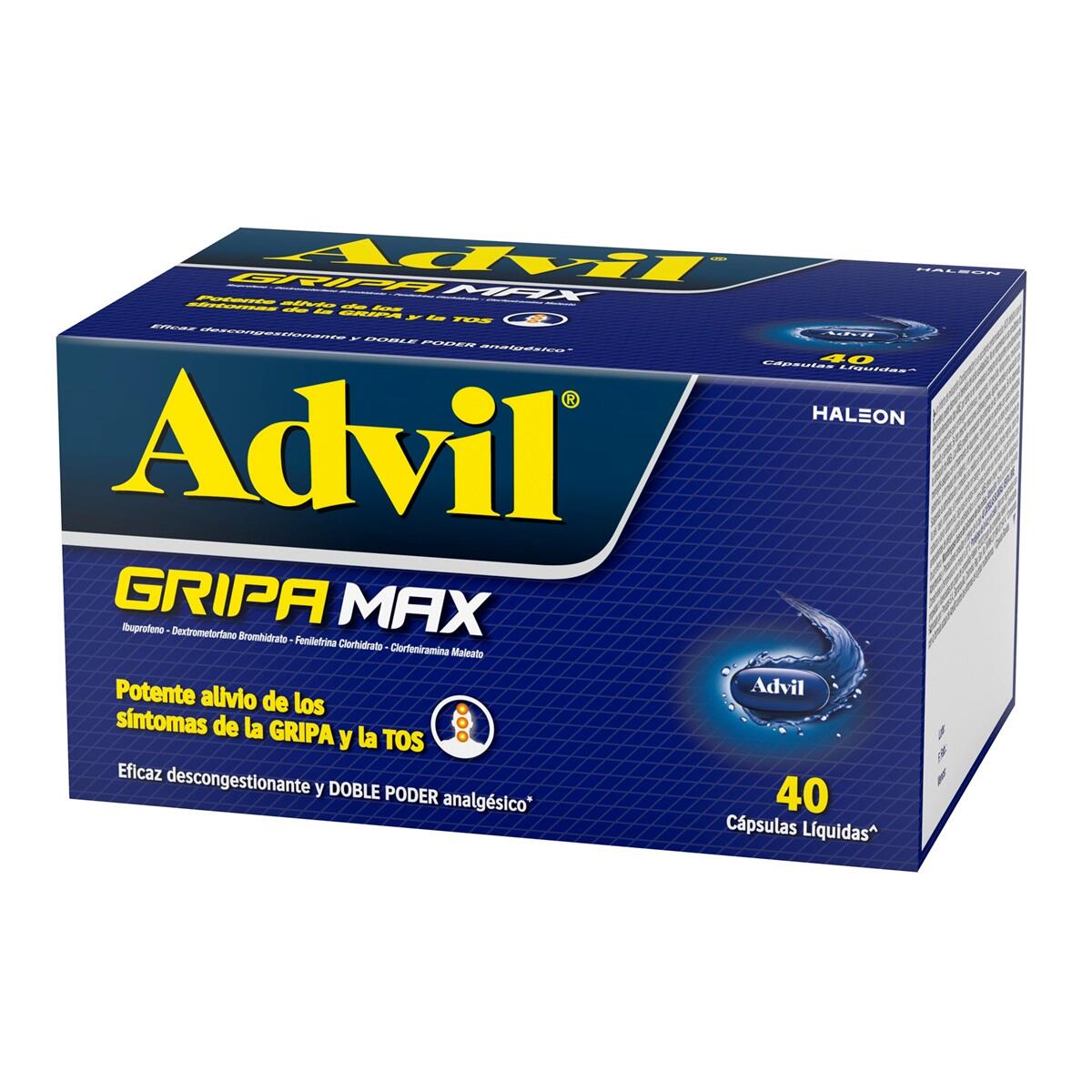 Advil Gripa Max Ibuprofeno/dextrometorfano/fenilefrina/clorfeniramina X 40 Caps