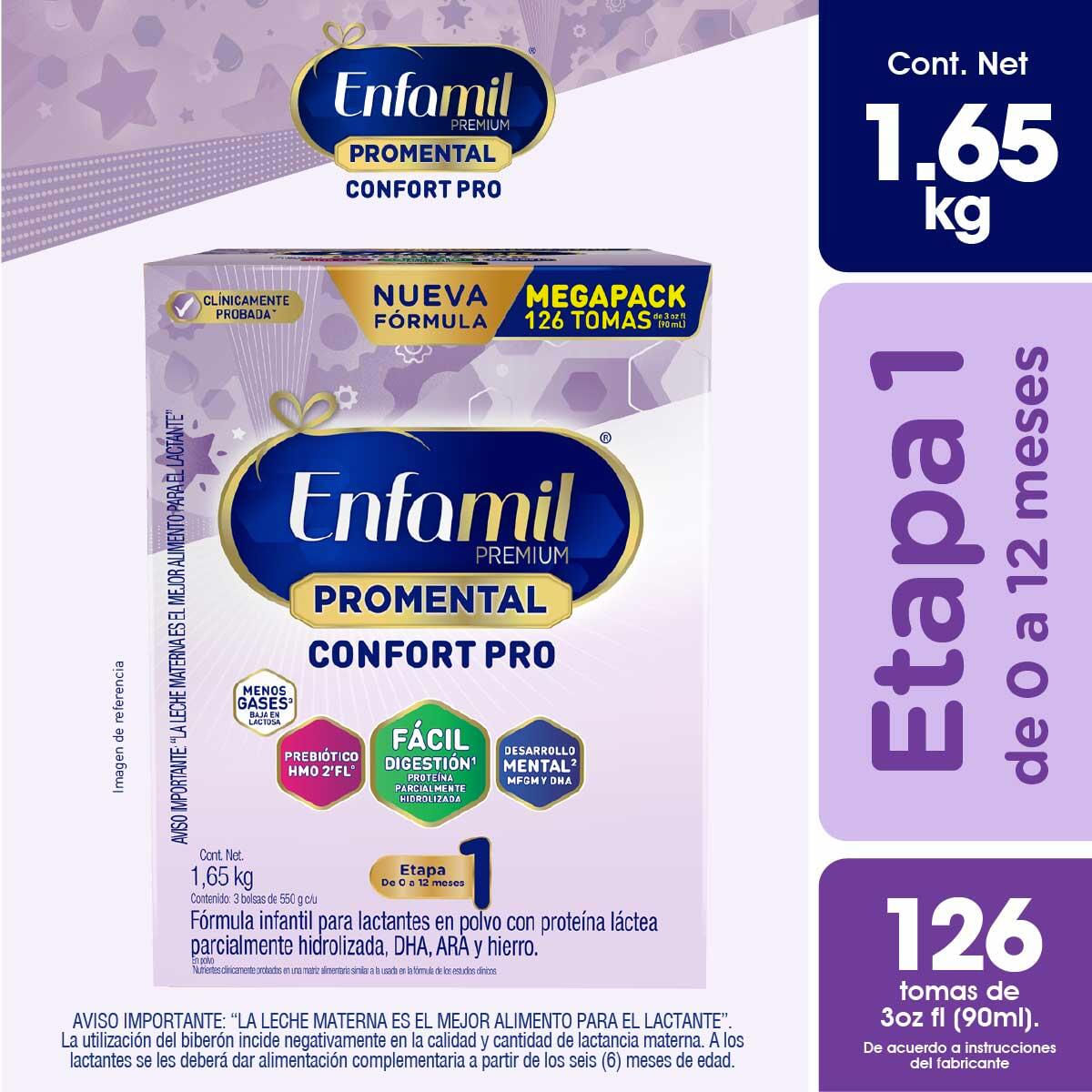 Formula Infantil Enfamil Premium Promental Confort Pro Etapa 1 X 1650 Gr