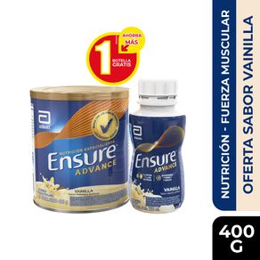 Ensure Advance Polvo Vainilla X 400 Gr Gratis Ensure Advance Liquido Vainilla X 220 Ml