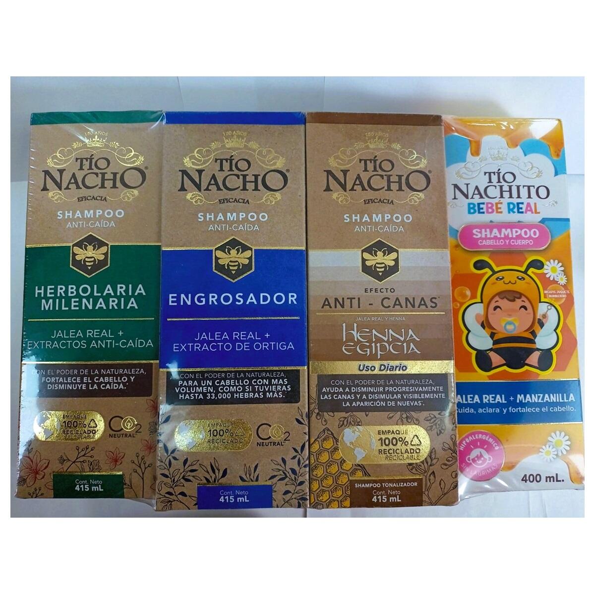 Shampoo Tio Nacho Anti-canas 2engrosador 2herbolaria X 415 Mlsh Nachito 400ml Pag 5 Lleve 6