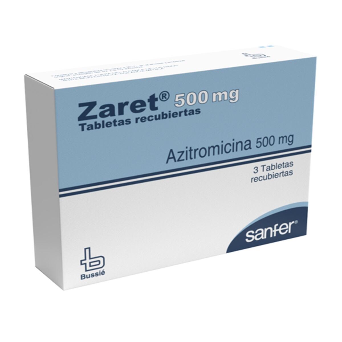 Zaret Azitromicina 500 Mg X 3 Tabl