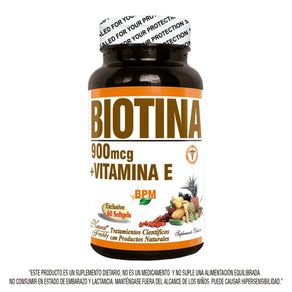 Biotina 900 Mcg + Vitamina E X 60 Caps