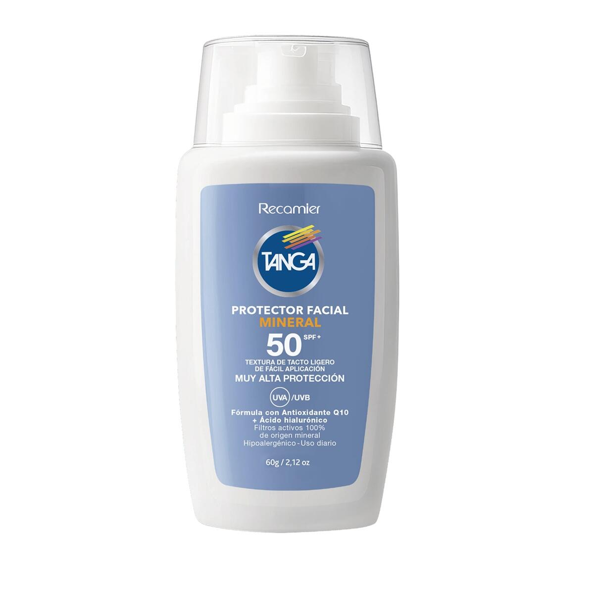 Protector Solar Facial Tanga Mineral Spf 50+ X 60 Gr