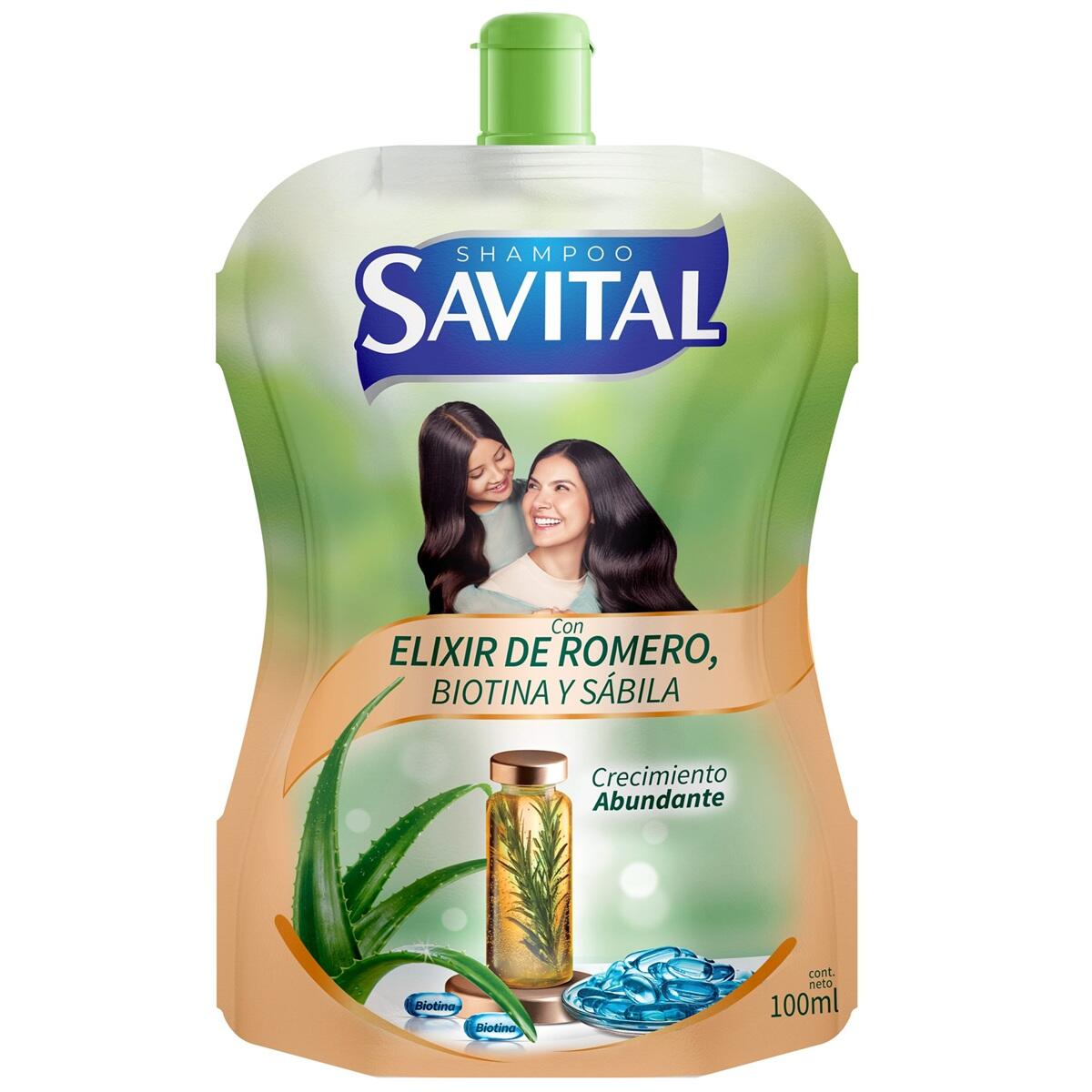 Shampoo Savital Elixir De Romero Biotina Y Sabila X 100 Ml