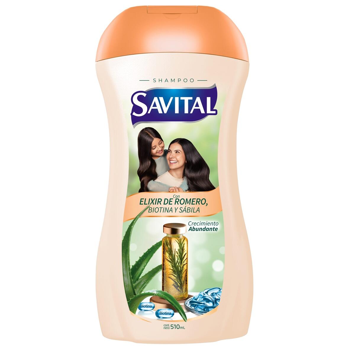 Shampoo Savital Elixir De Romero Biotina Y Sabila X 510 Ml