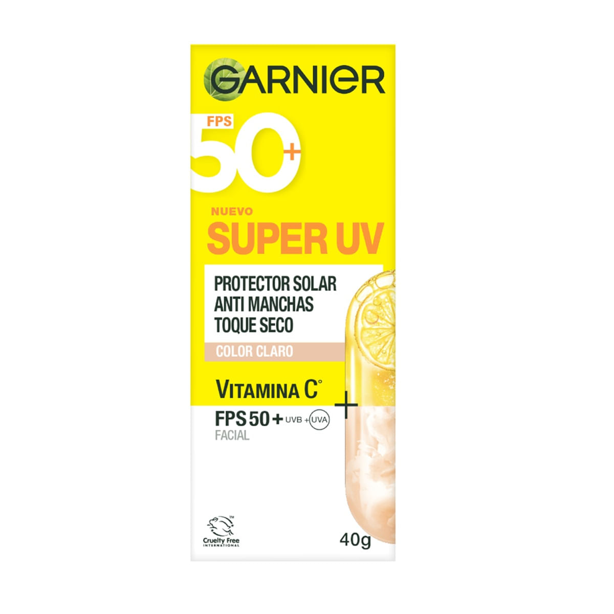 Protector Solar Garnier Antimanchas Toque Seco Tono Claro Fps 50 X 40 Gr