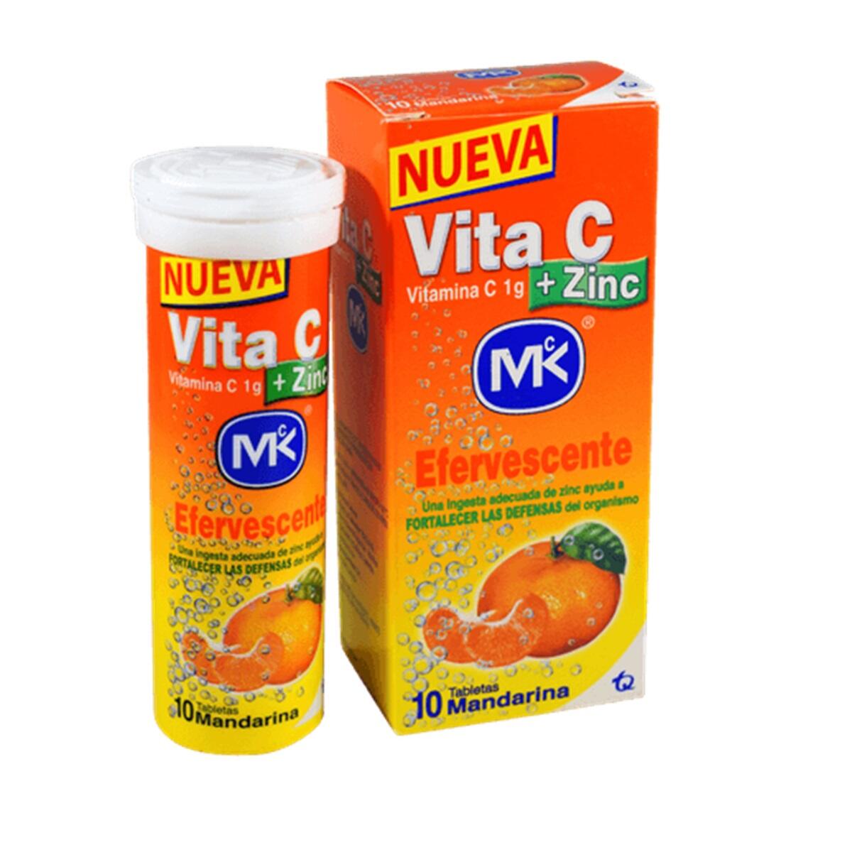 Vita C + Zinc Mandarina X 10 Tabletas Efervescentes