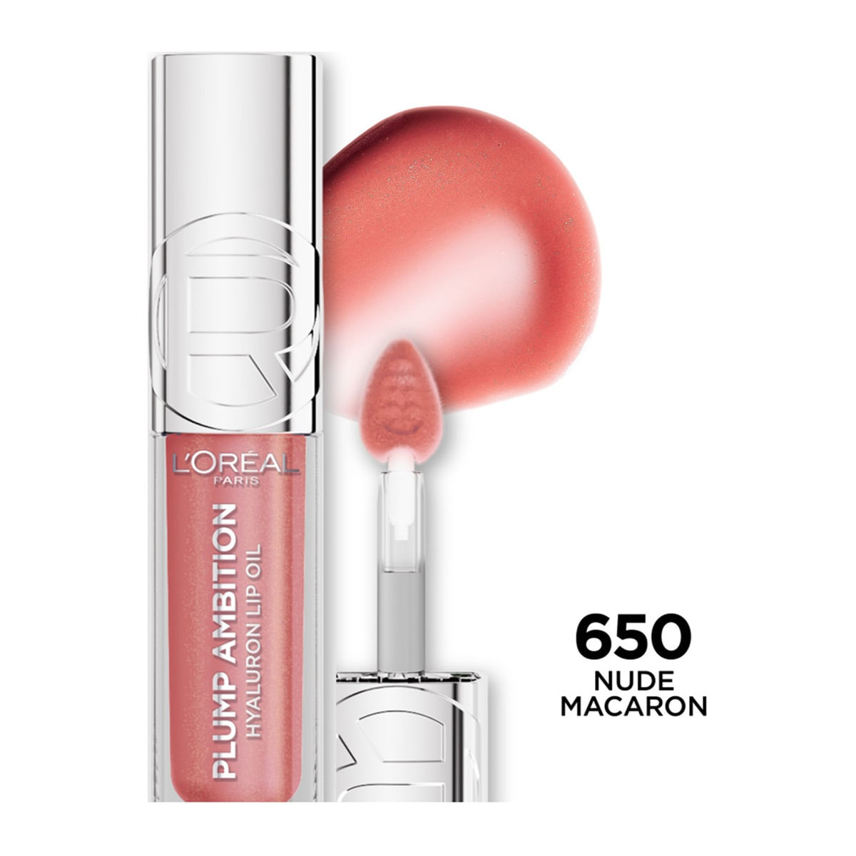 Brillo Labial Loreal Paris Plump Ambition Tono 650 Nude Macaron X 5 Ml