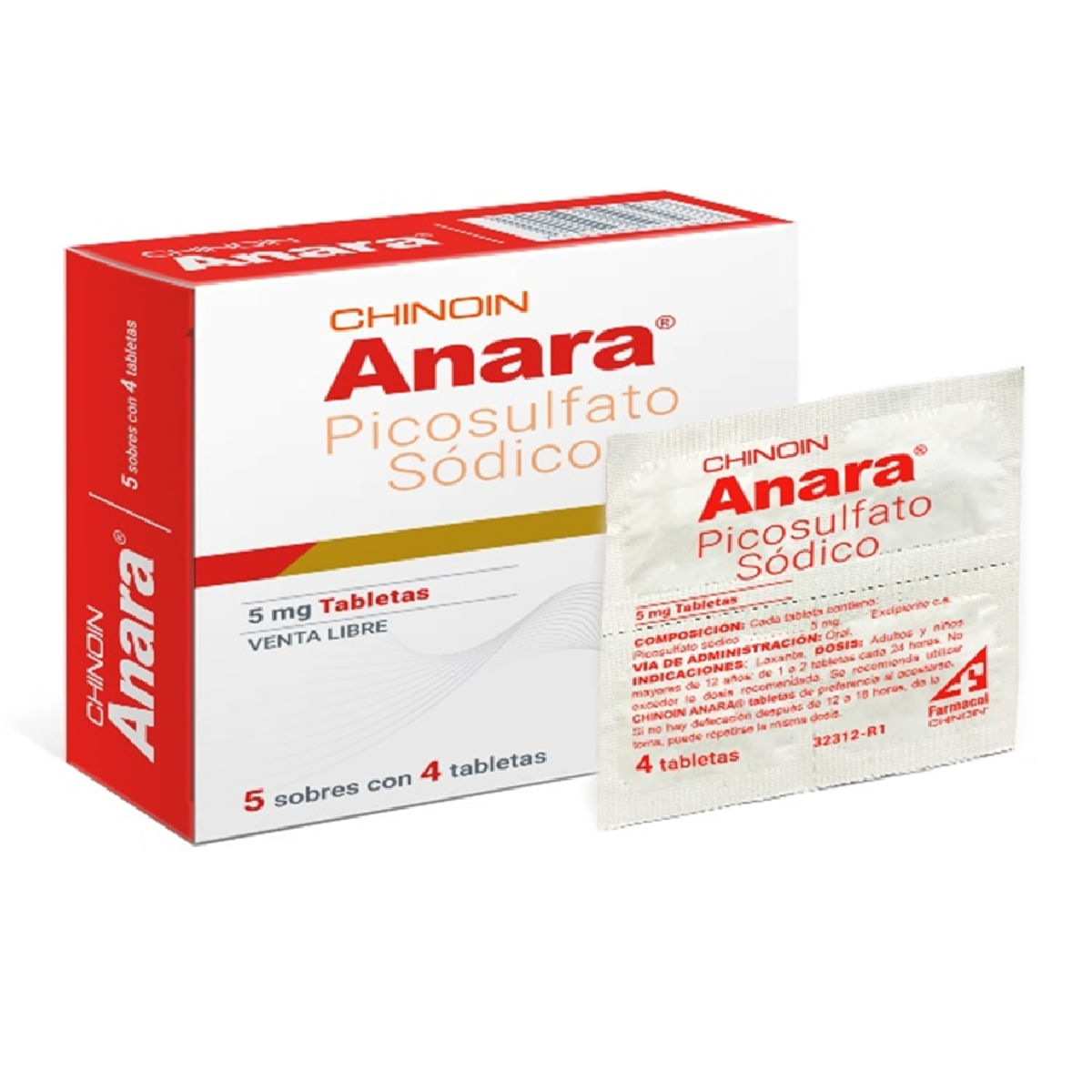 Anara Picosulfato Sodico 5 Mg X 20 Tabl