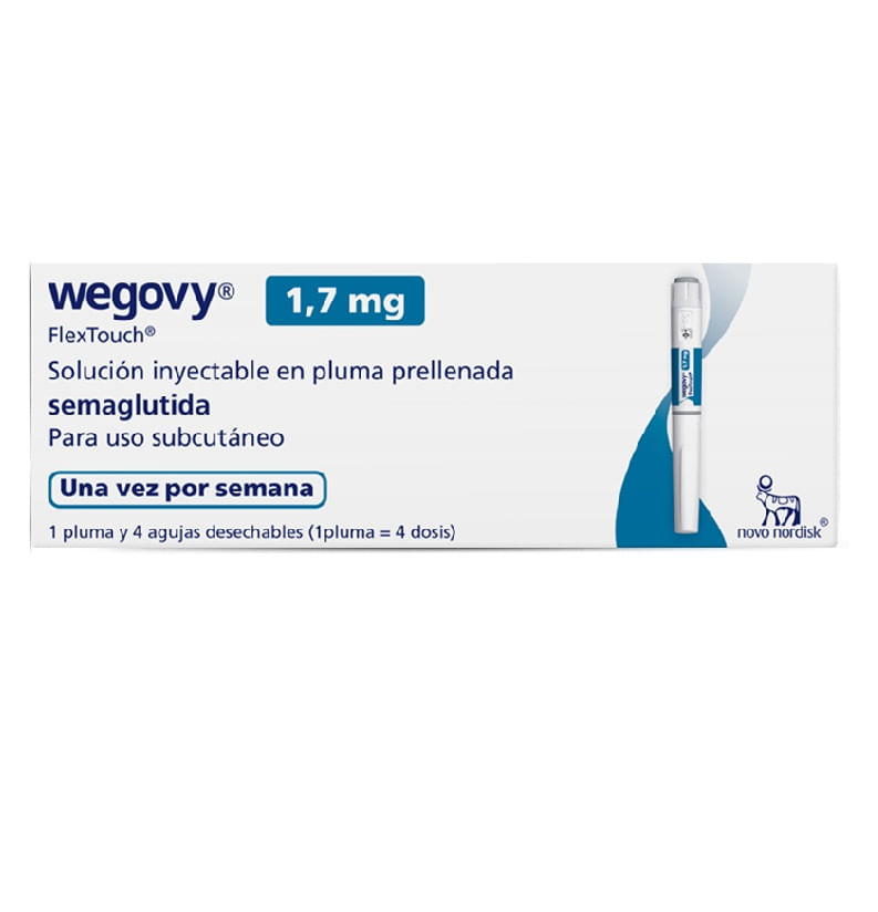 Wegovy Semaglutida 1.7 Mg/dosis X 1 Pluma Prellenada X 3 Ml