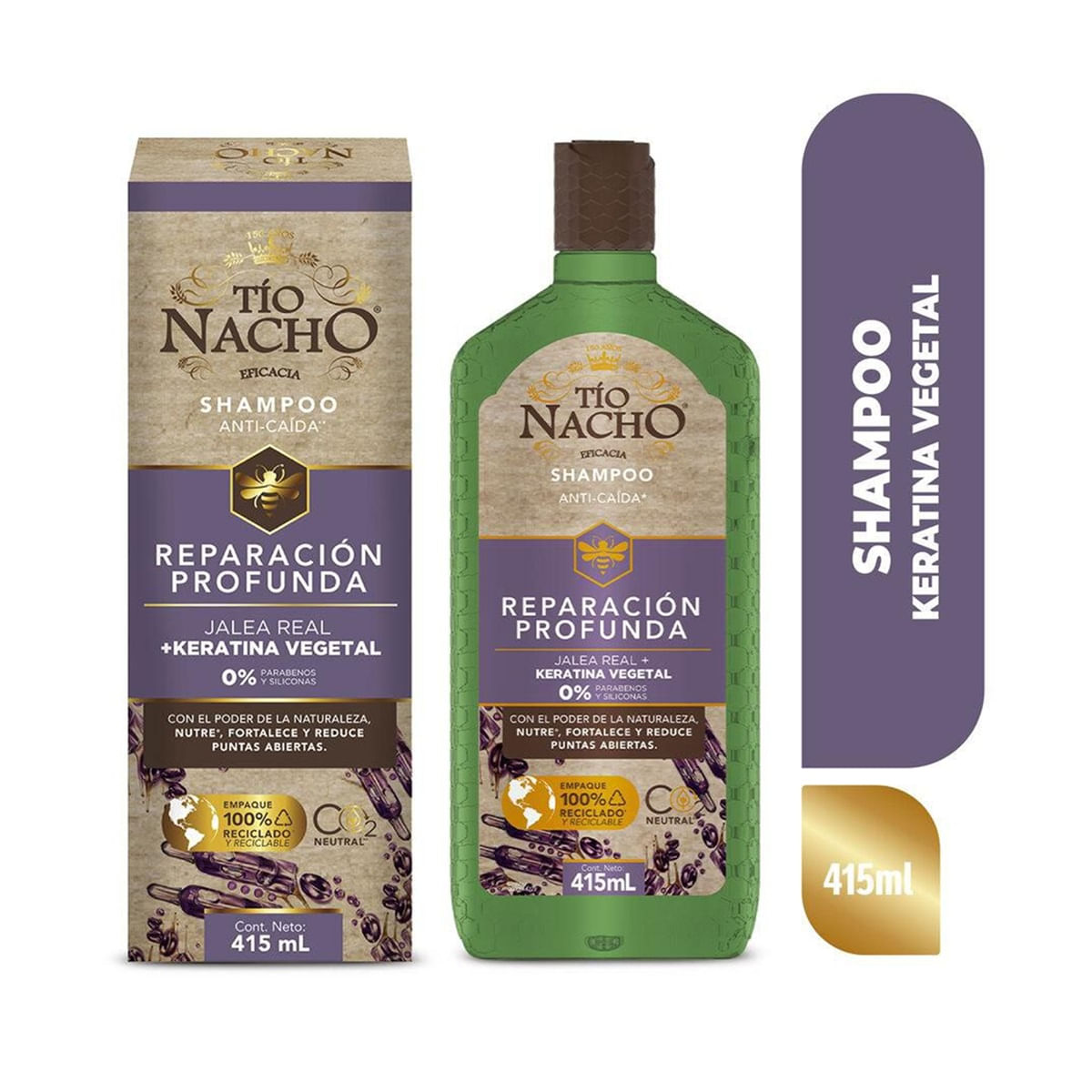 Shampoo Tio Nacho Reparacion Profunda X 415 Ml
