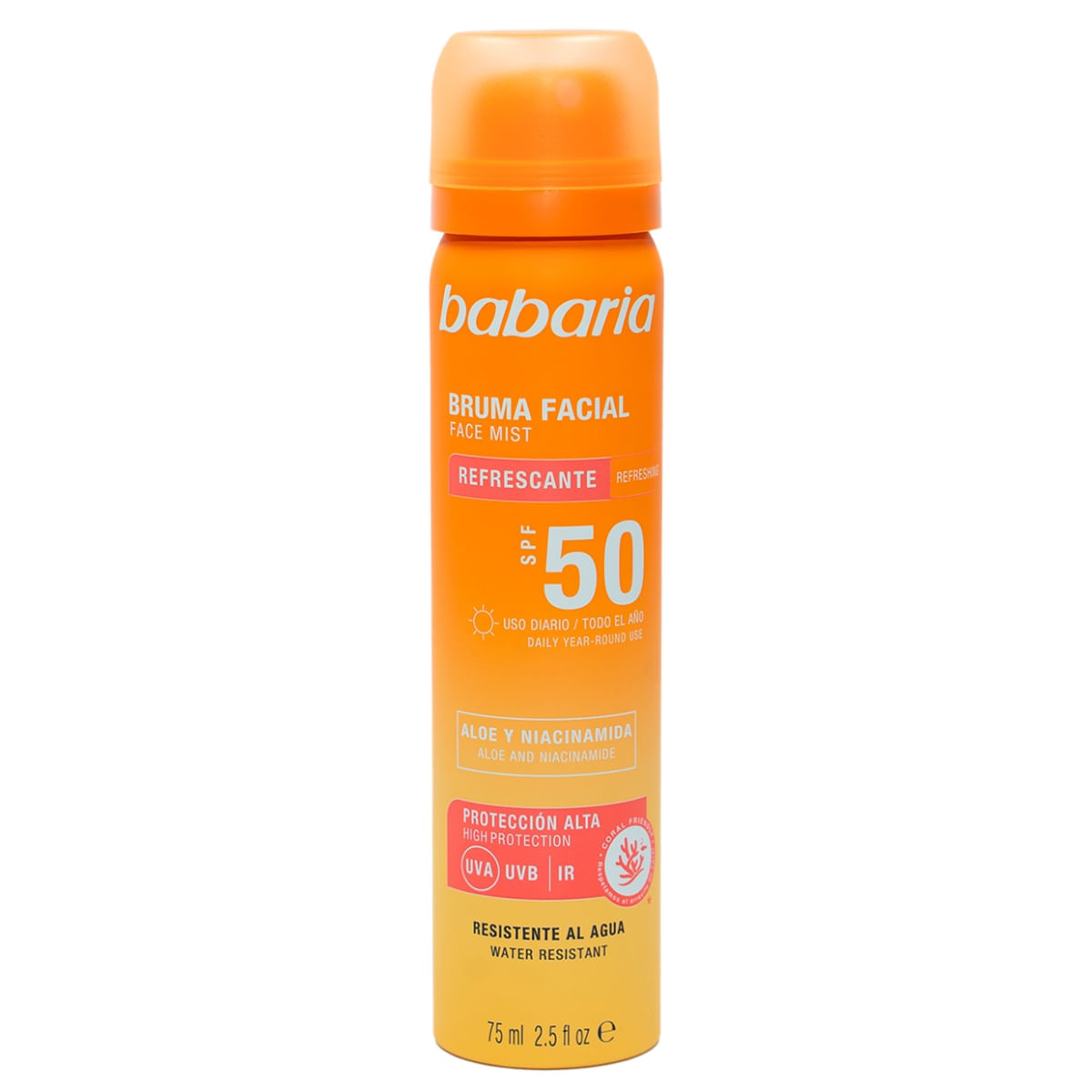 Protector Solar Facial Babaria Refrescante Spf 50 X 75 Ml