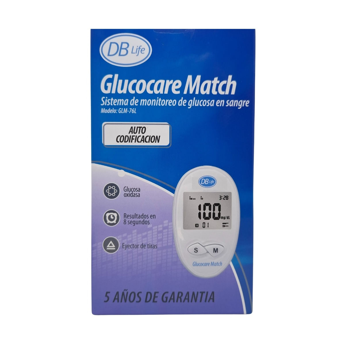 Glucometro Glucocare Match + 50 Tiras + 50 Lancetas Precio Especial