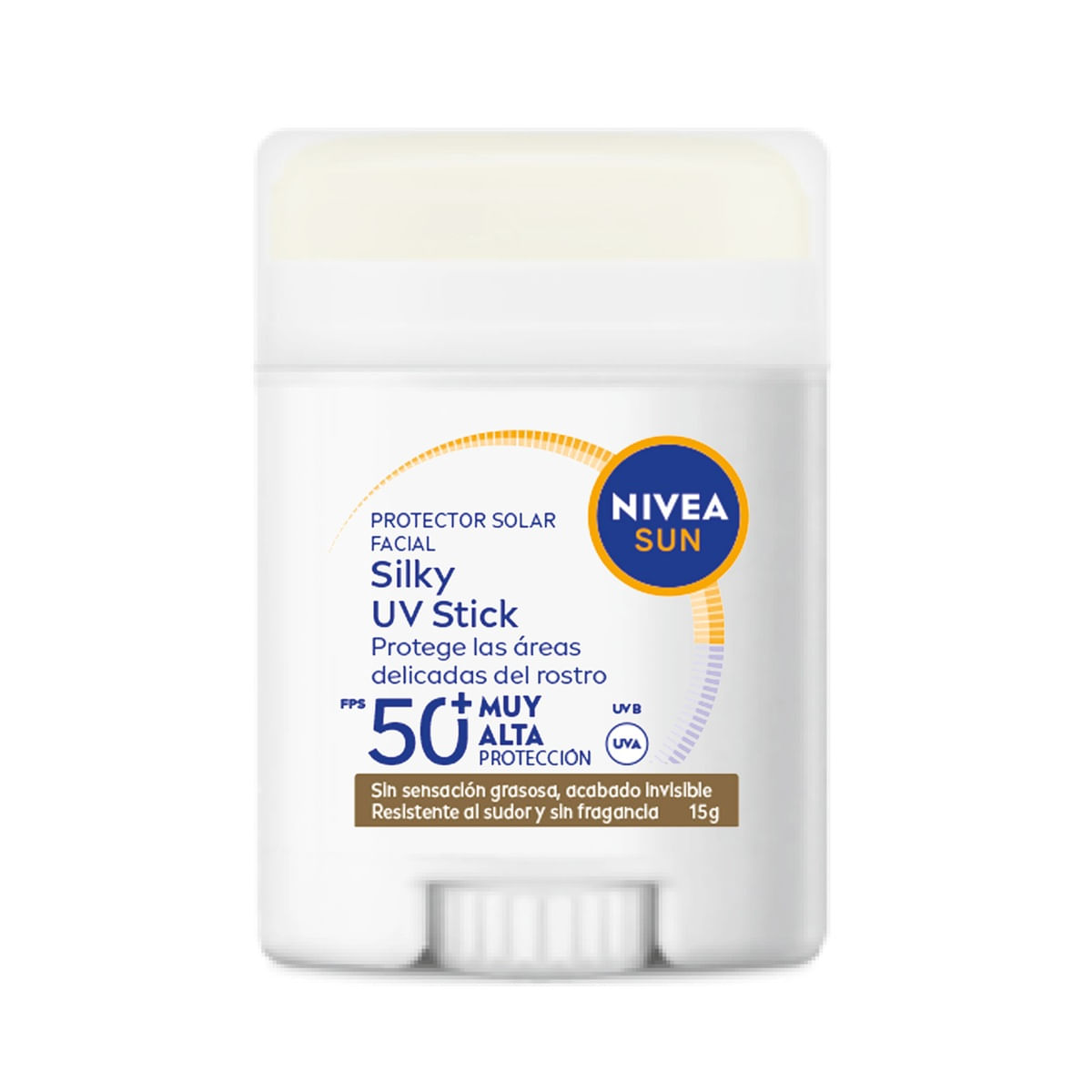 Protector Solar Facial Nivea Sun Barra Silky Uv Stick Fps 50+ X 15 Gr