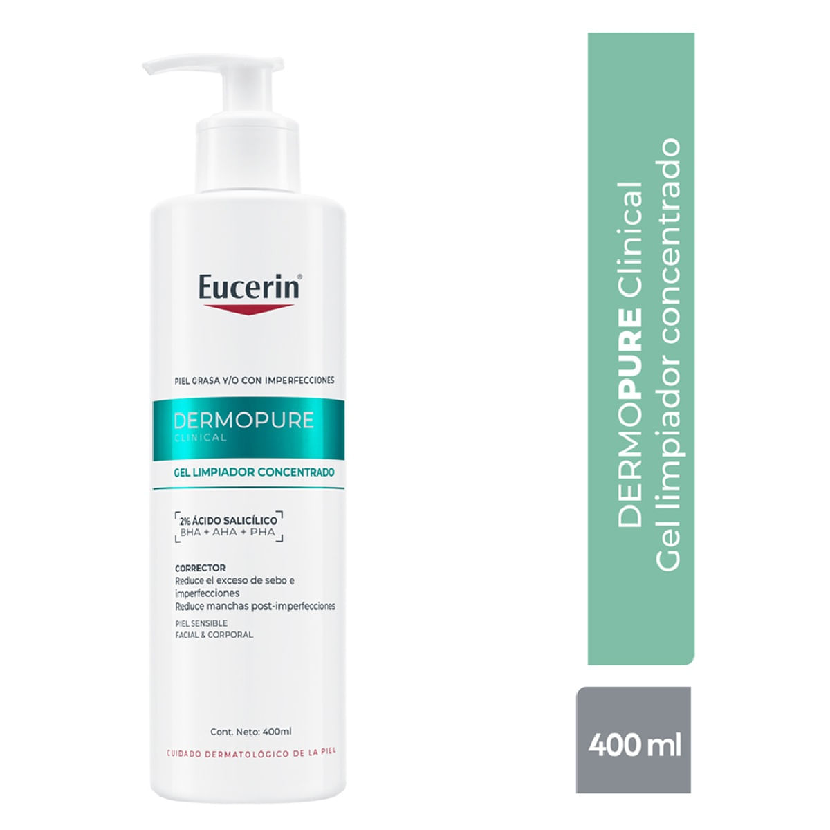 Gel Limpiador Eucerin Dermopure Concentrado X 400 Ml