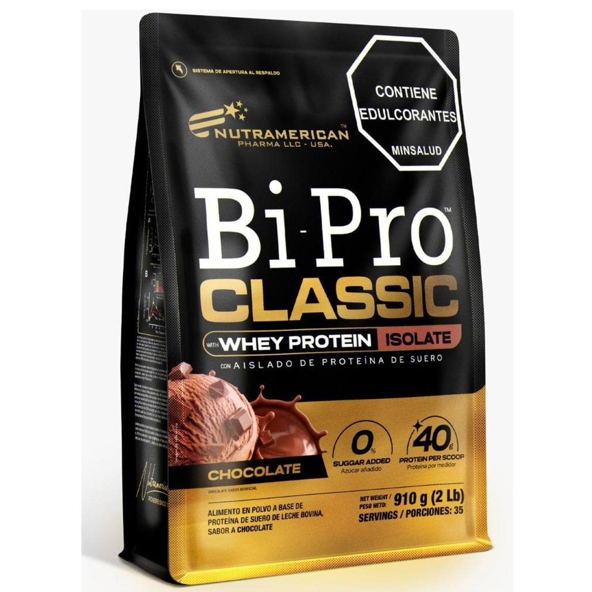 Proteina Bipro Classic Whey Isolate Chocolate X 910 Gr