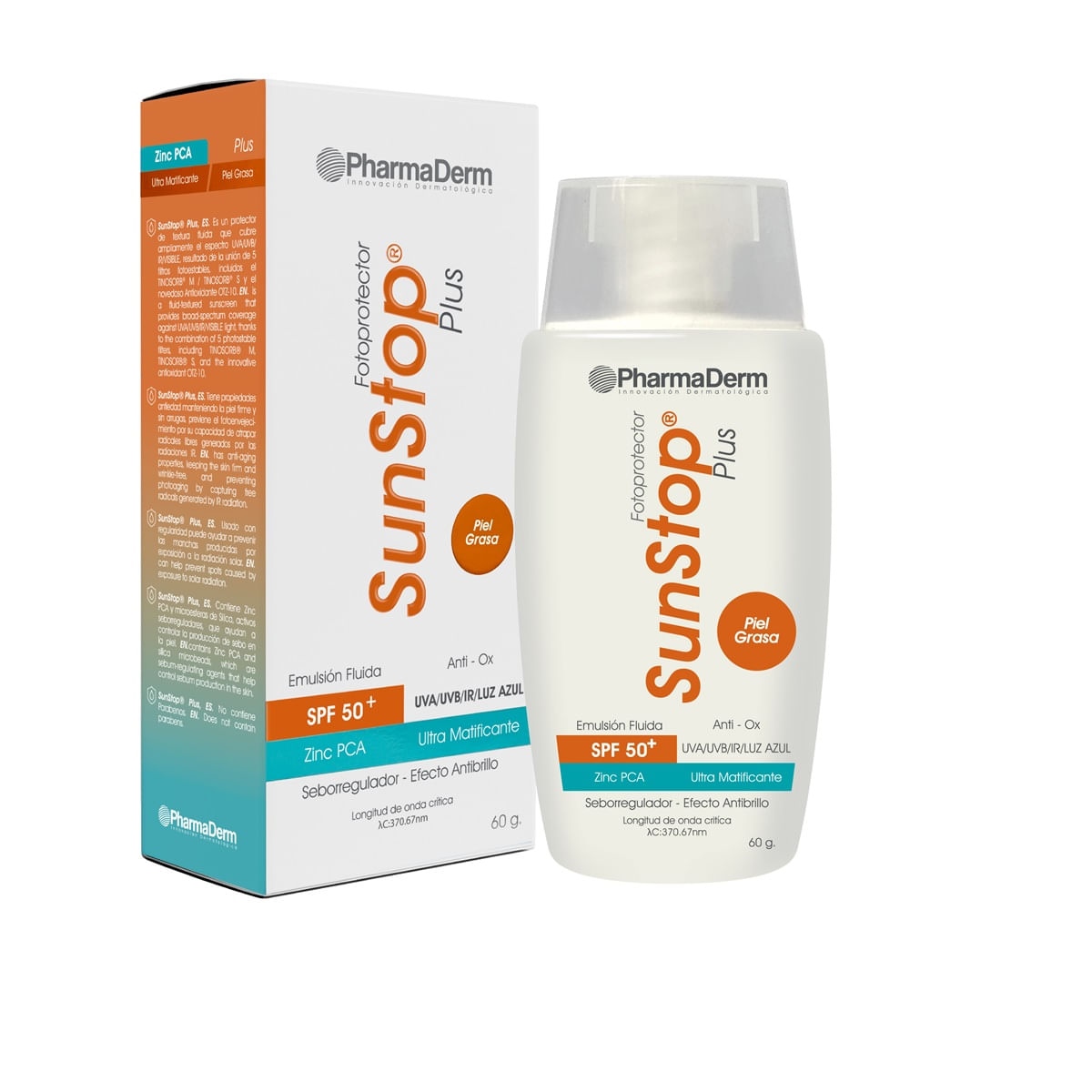 Fotoprotector Sunstop Plus Spf 50 + Piel Grasa X 60 Ml